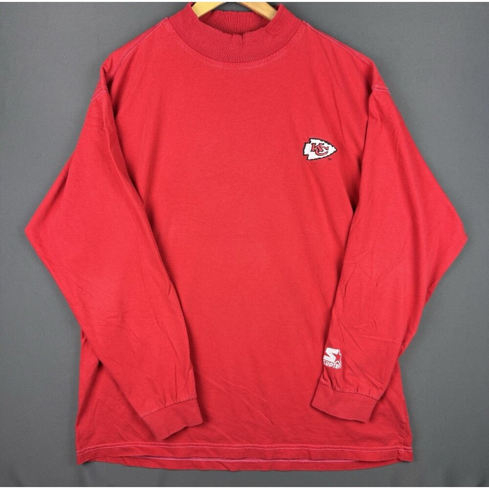 Vintage 90s Starter NFL Kansas City Chiefs Football Superbowl Red Longsleeve